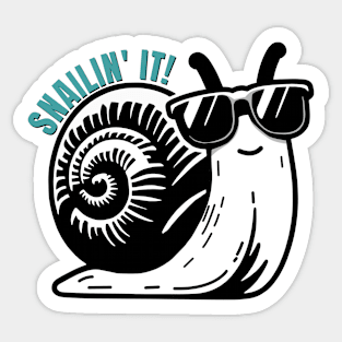 Snailin It Sticker